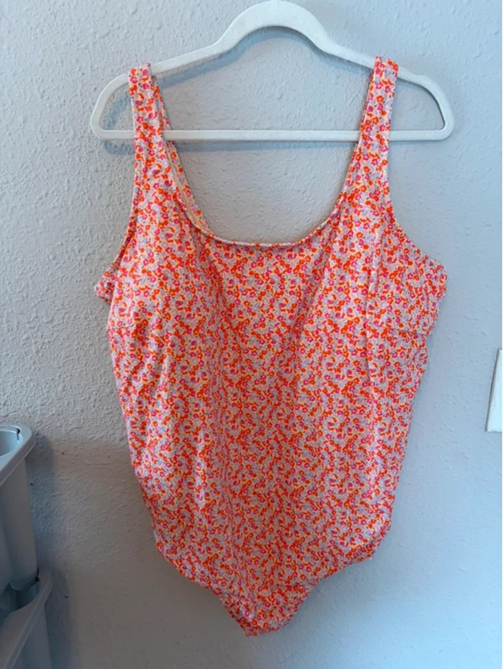 NWT Amazon Essentials pink floral one piece swimsuit size 4X